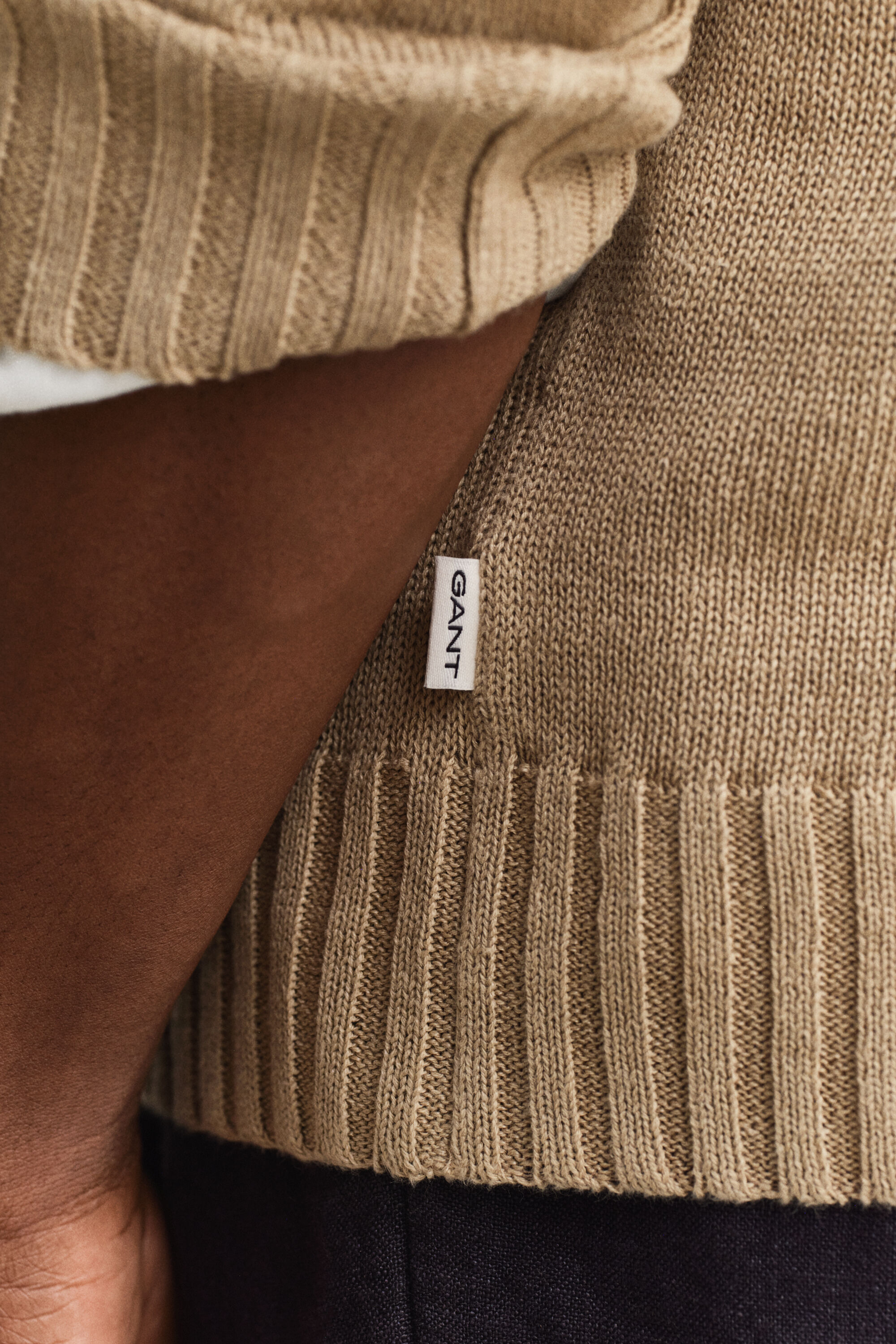 Camisola de malha em mistura de linho