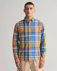 Camisa colorida Madras regular fit