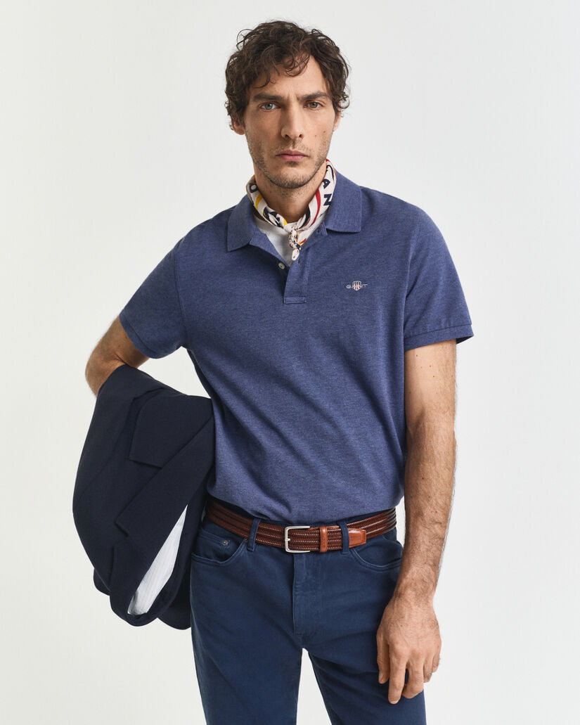Polo em algodão piqué Shield regular fit