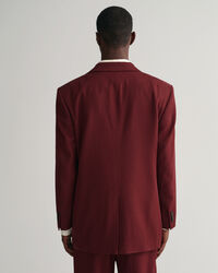 Blazer de fato em sarja de lã oversized