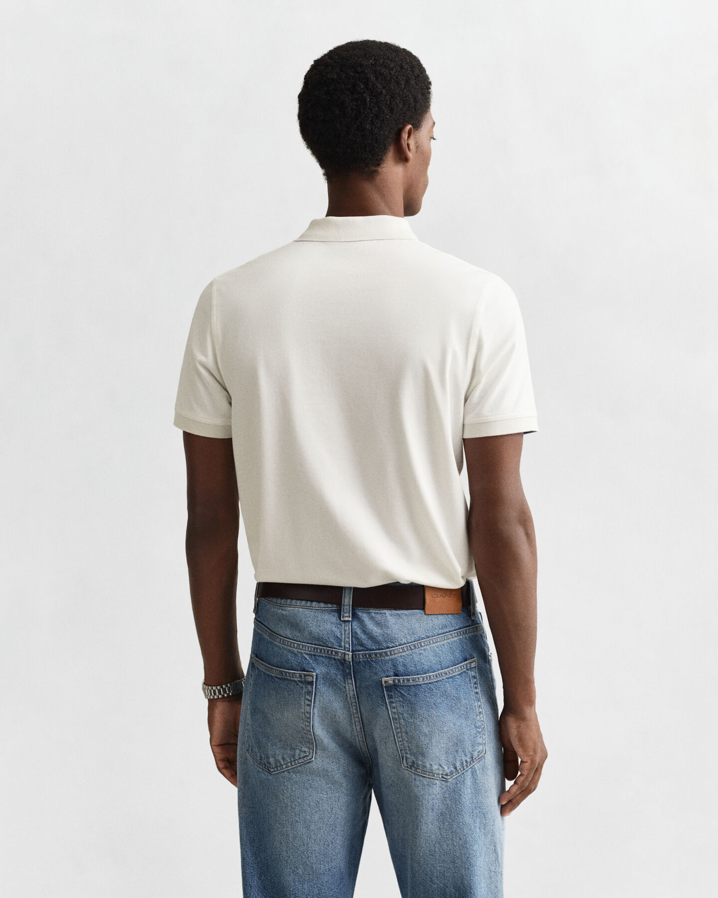 Polo em algodão piqué contrastante