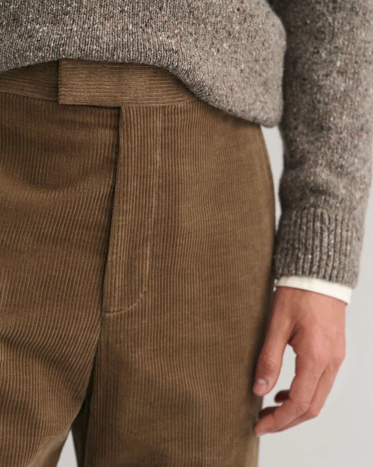 Calças de fato em bombazina