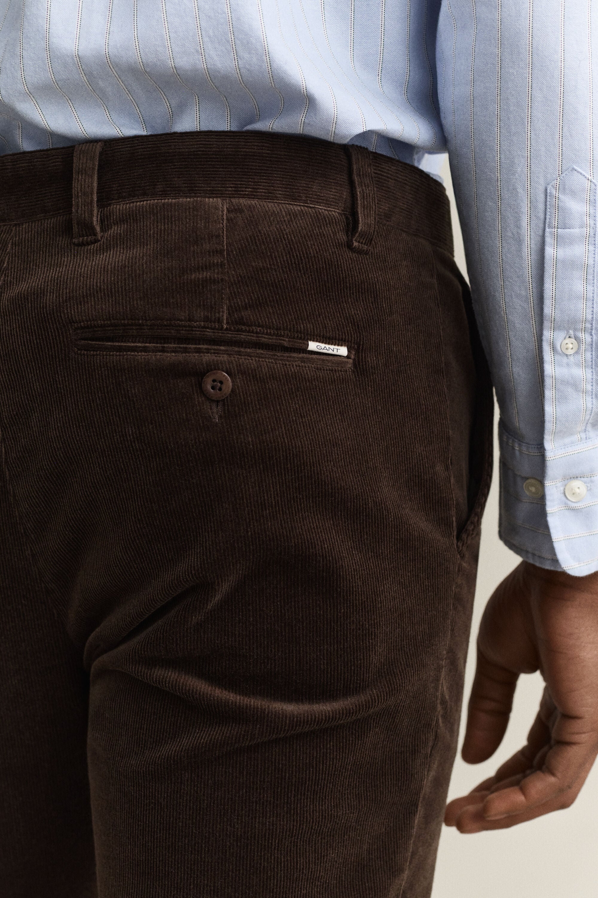 Calças chino de bombazina slim fit