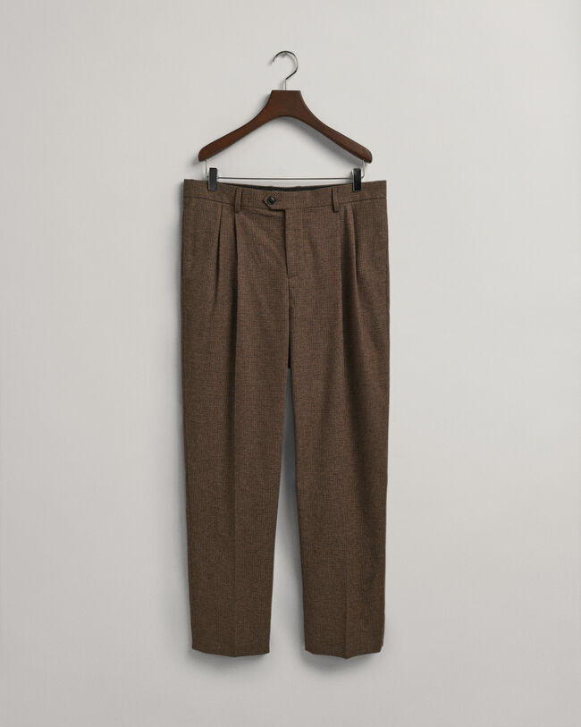 Calças de fato com padrão de xadrez Houndstooth