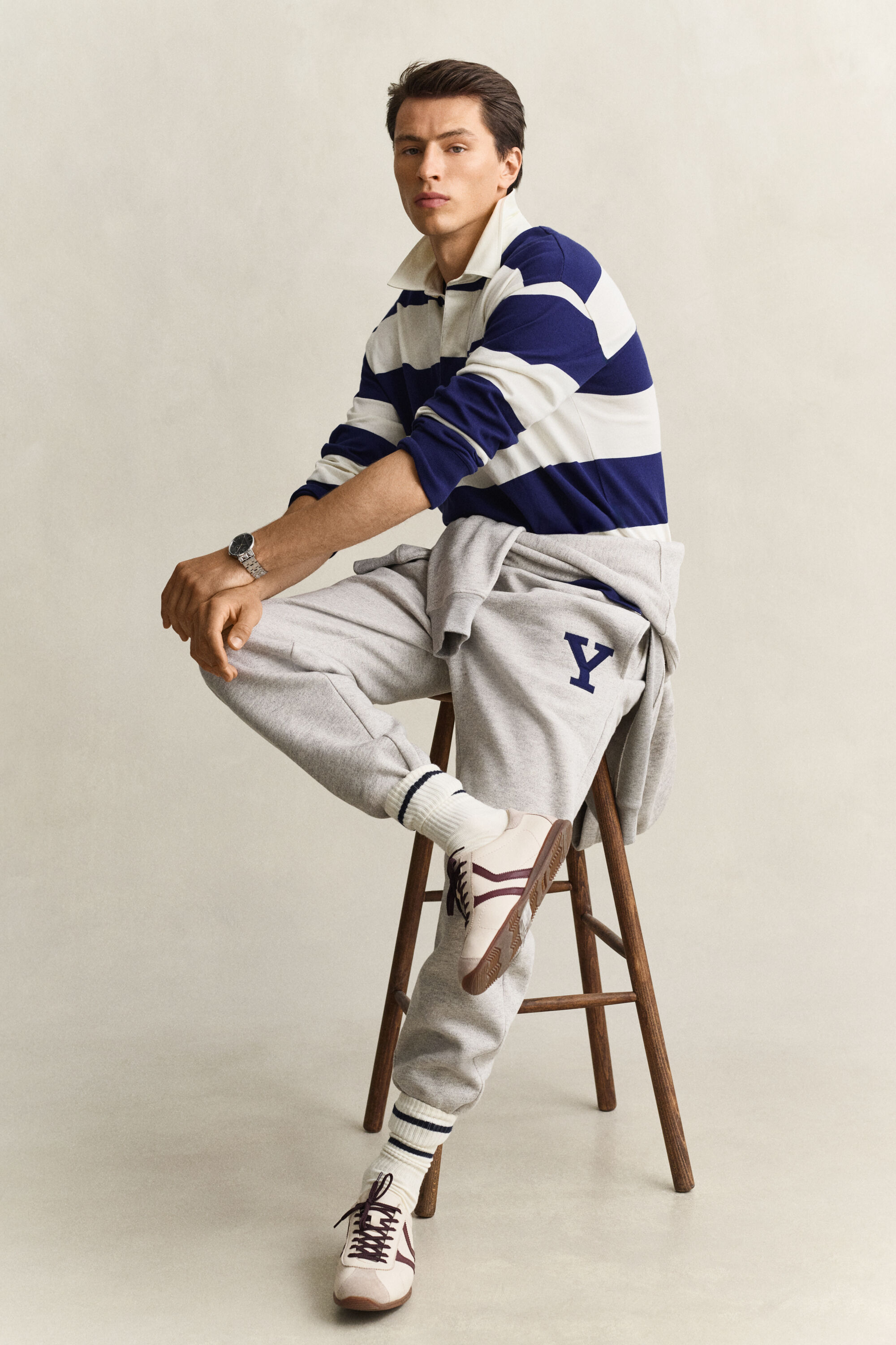 Heavy Rugger às riscas Gant x Yale