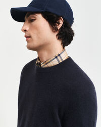 Camisola de malha com decote redondo em caxemira