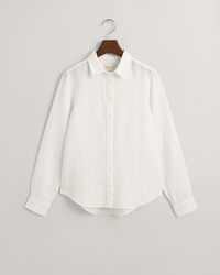 Camisa em chambray de linho regular fit