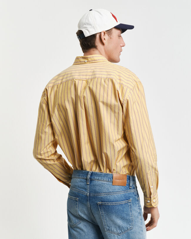 Camisa Heritage Poplin &agrave;s riscas relaxed fit