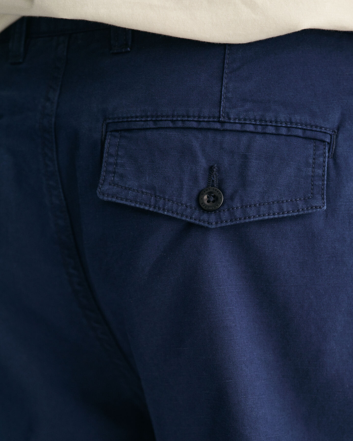 Calções de linho e algodão regular fit