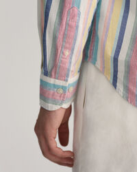 Camisa Oxford às riscas regular fit