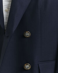 Blazer em lã com padrão Hopsack oversized