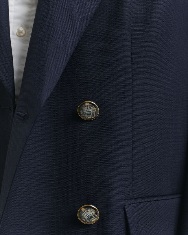 Blazer em lã com padrão Hopsack oversized