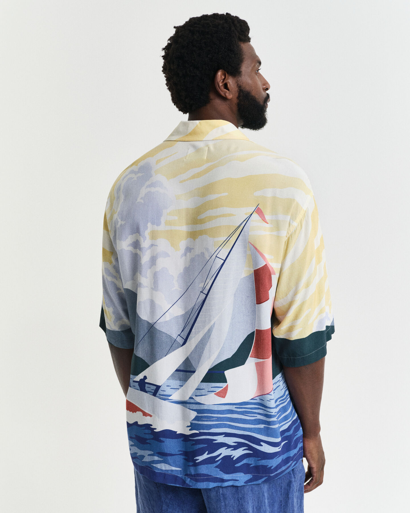 Camisa de manga curta Sailing Scene relaxed fit