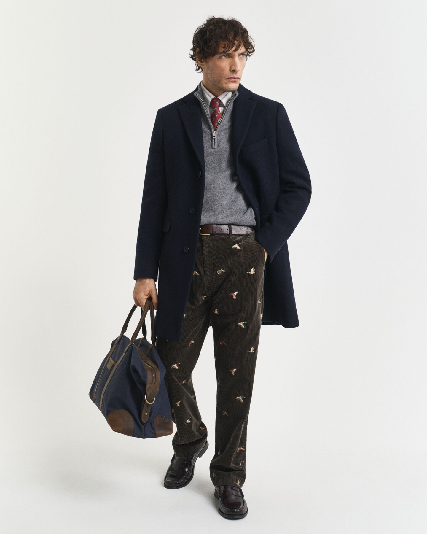 Sobretudo clássico em lã