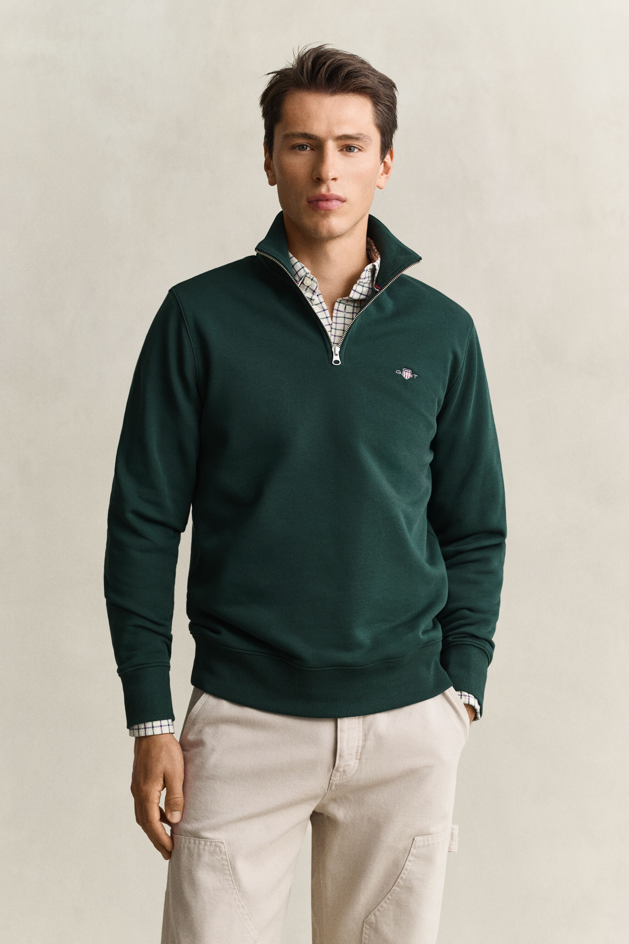 Sweatshirt com meio fecho Shield