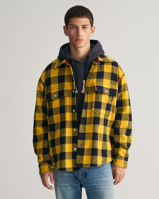 Sobrecamisa Buffalo em mistura de l&atilde;