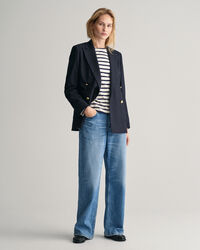 T-shirt de manga comprida às riscas