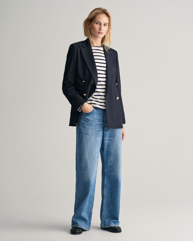 T-shirt de manga comprida às riscas