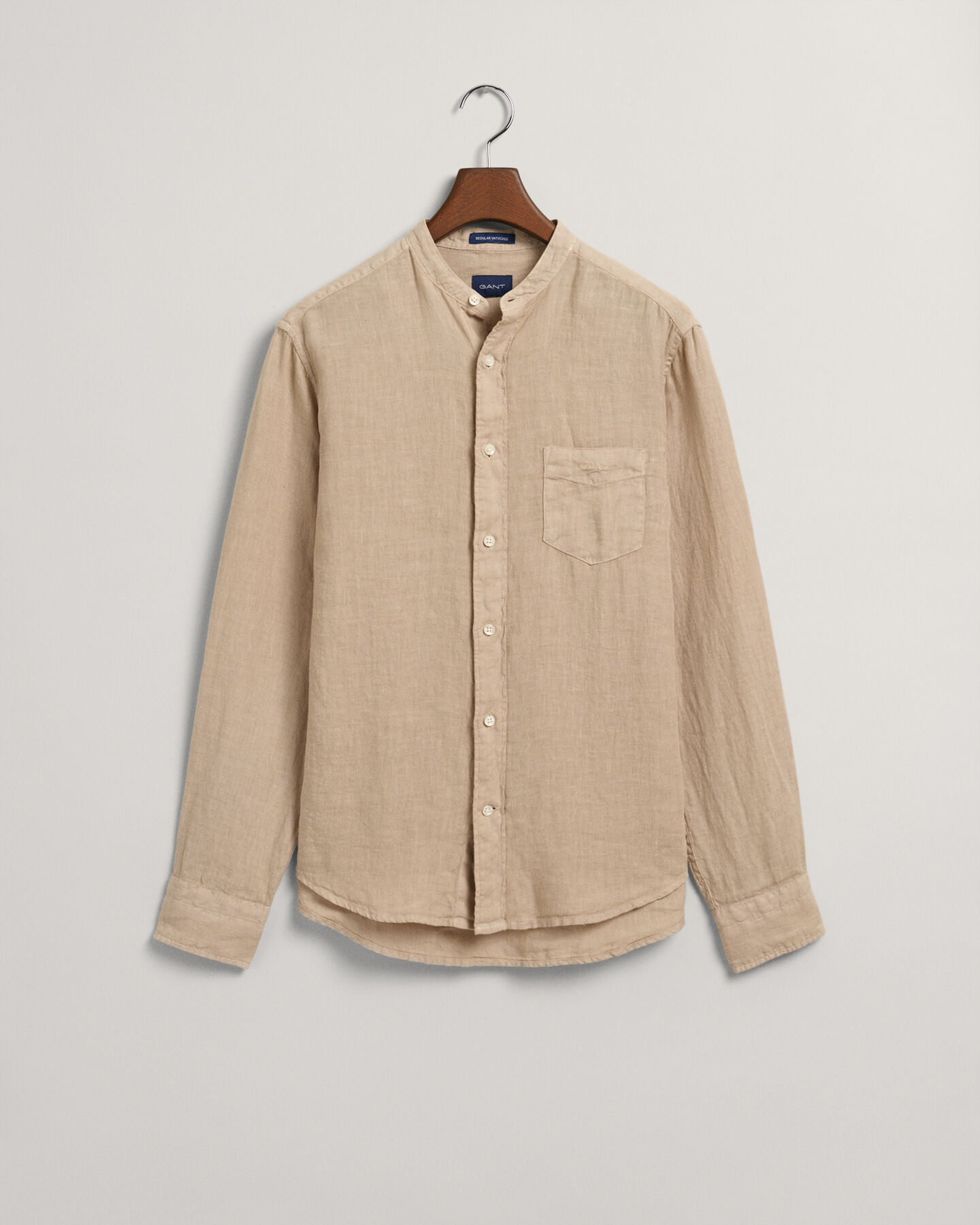 Camisa de linho tingida regular fit