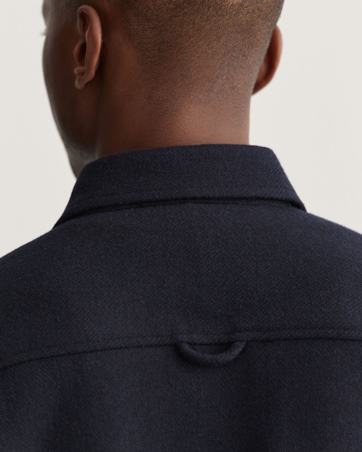 Sobrecamisa em mistura de lã