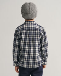 Camisa de flanela com padr&atilde;o de xadrez regular fit Kids