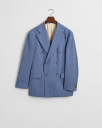 Casaco de fato em lã mouliné regular fit