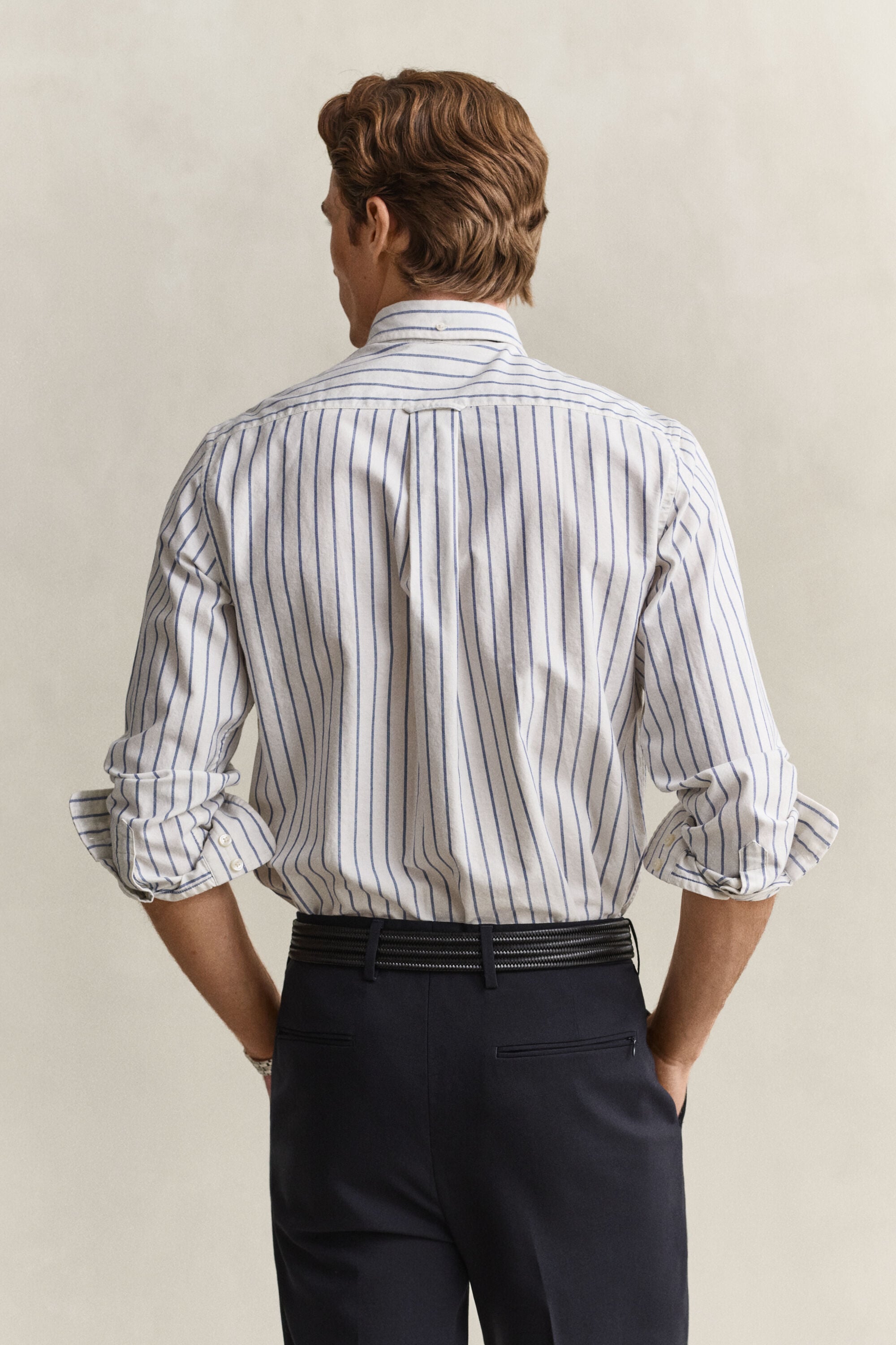 Camisa Oxford às riscas Classic