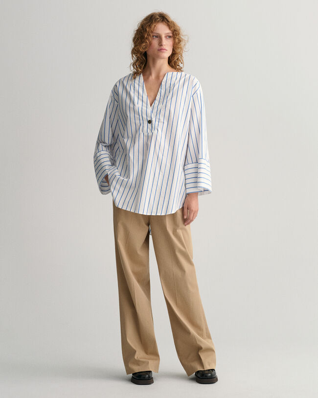 Camisa às riscas Popover relaxed fit