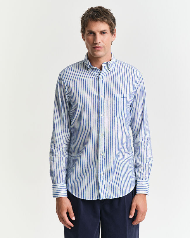 Camisa às riscas Textured regular fit