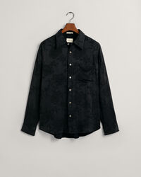 Camisa de viscose e cupro em padr&atilde;o Jacquard relaxed fit