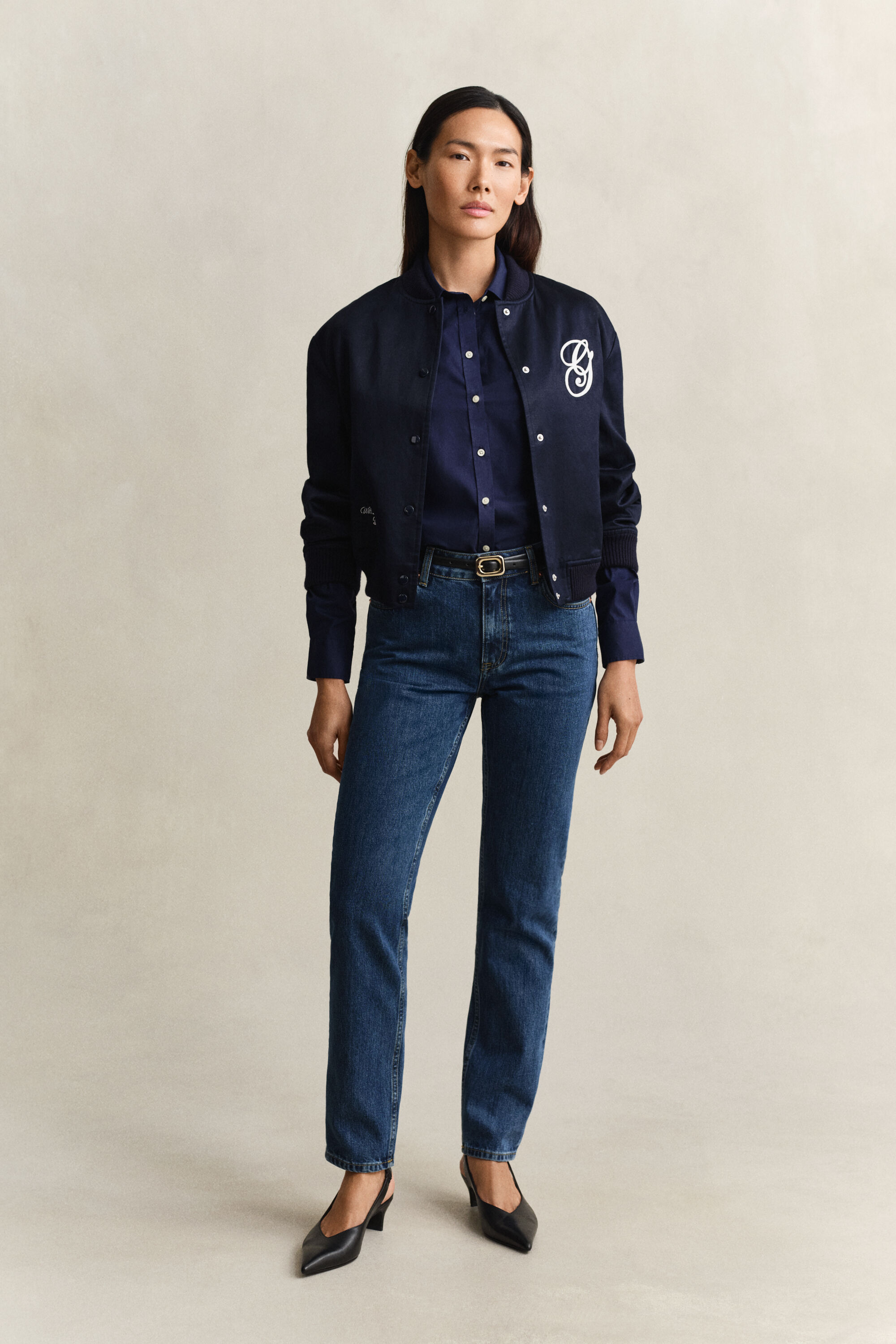 Camisa em popelina slim fit