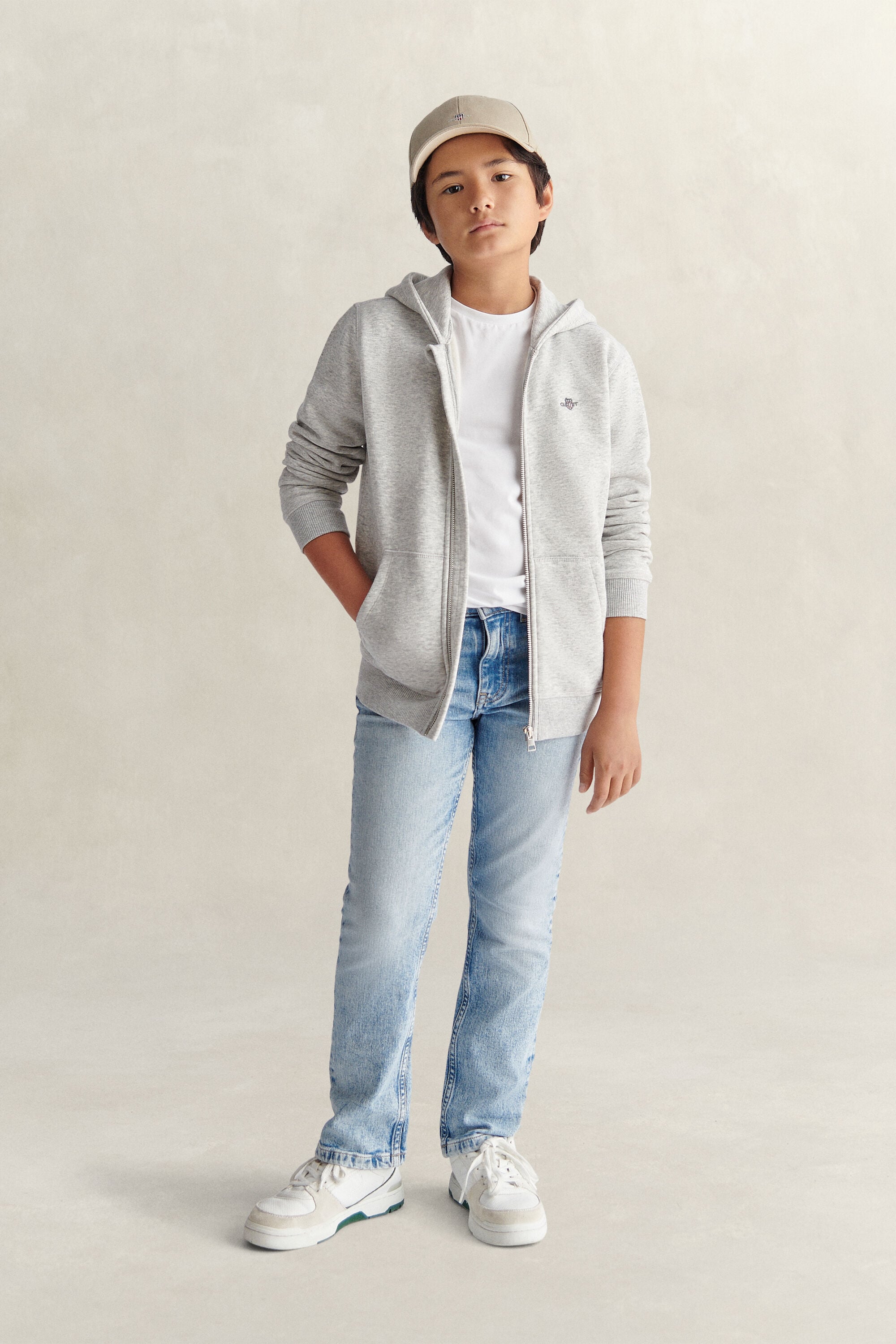 Sweatshirt com capuz e fecho de correr Shield Teens