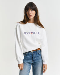 Sweatshirt com decote redondo USA Graphic Shield
