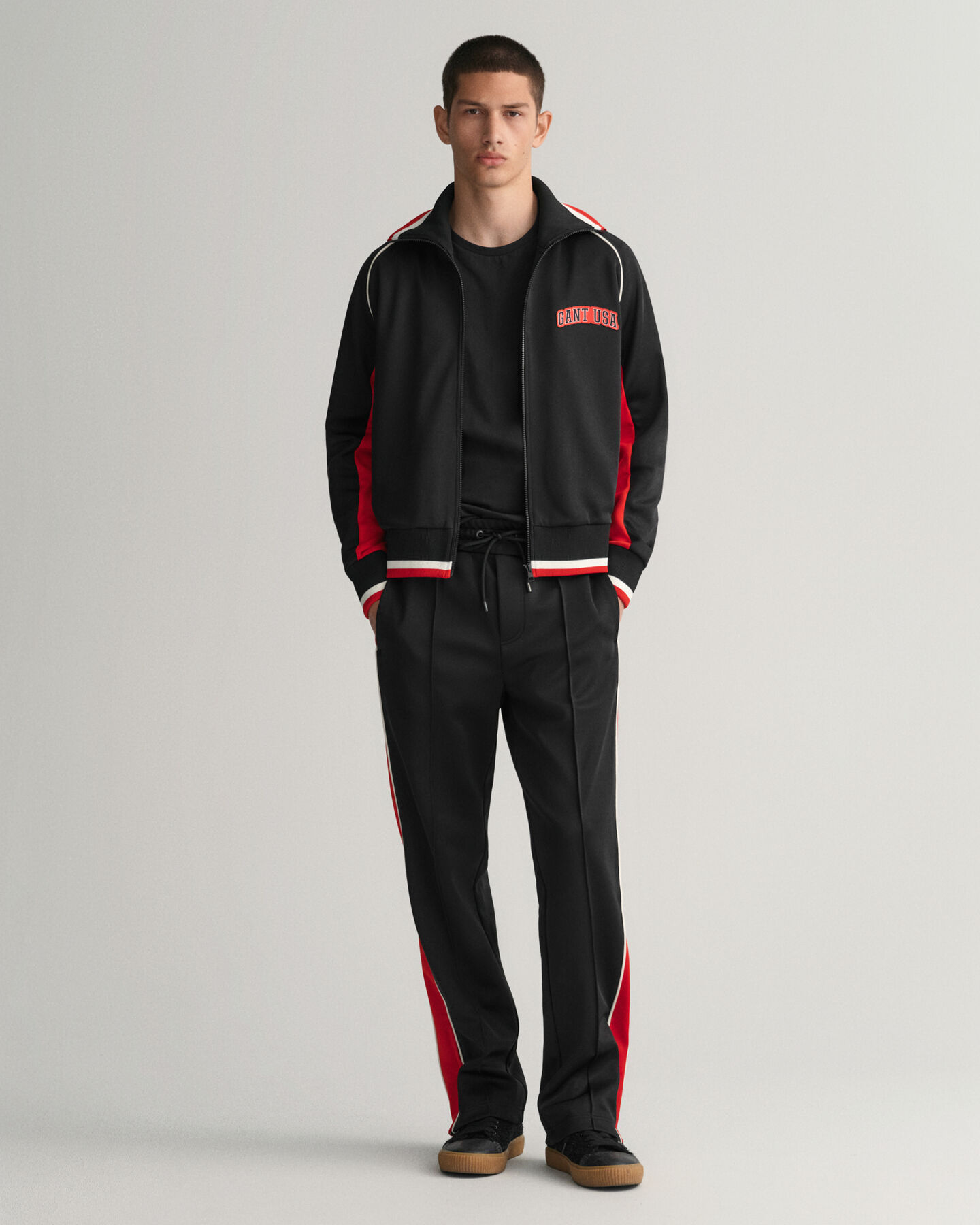 Blusão de fato de treino com bloco de cor