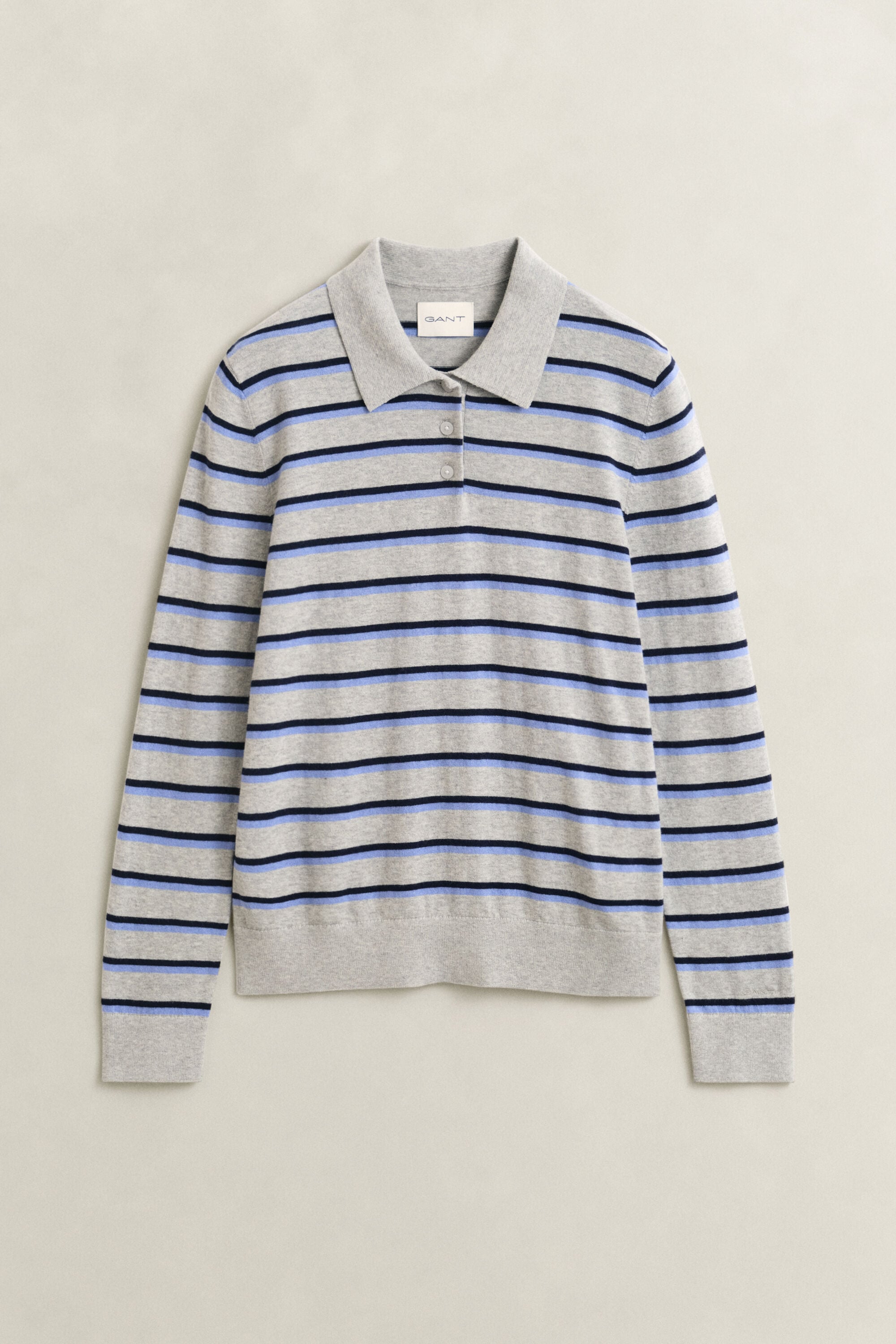 Camisola de malha fina às riscas