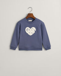 Sweatshirt com decote redondo Heart Graphic Girls