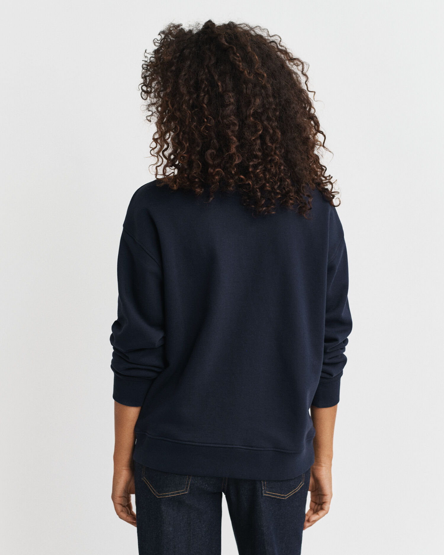 Sweatshirt com meio fecho de correr Crest Badge