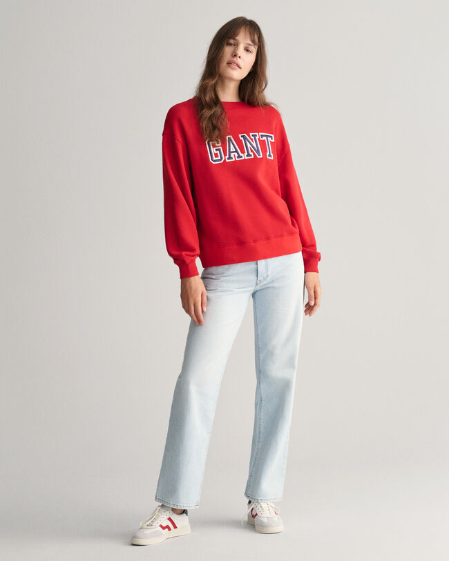 Sweatshirt com decote redondo Logo