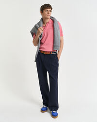 Camisola de malha estilo polo com manga curta Sunfaded