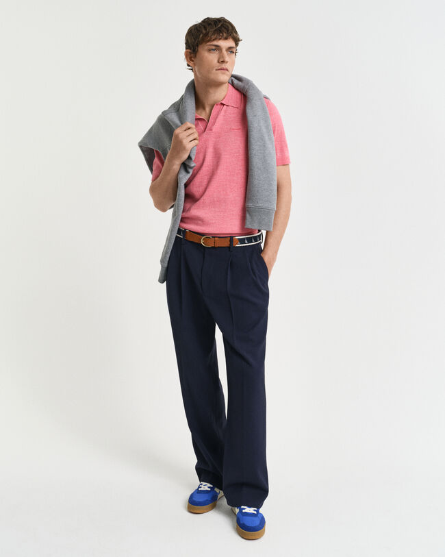 Camisola de malha estilo polo com manga curta Sunfaded