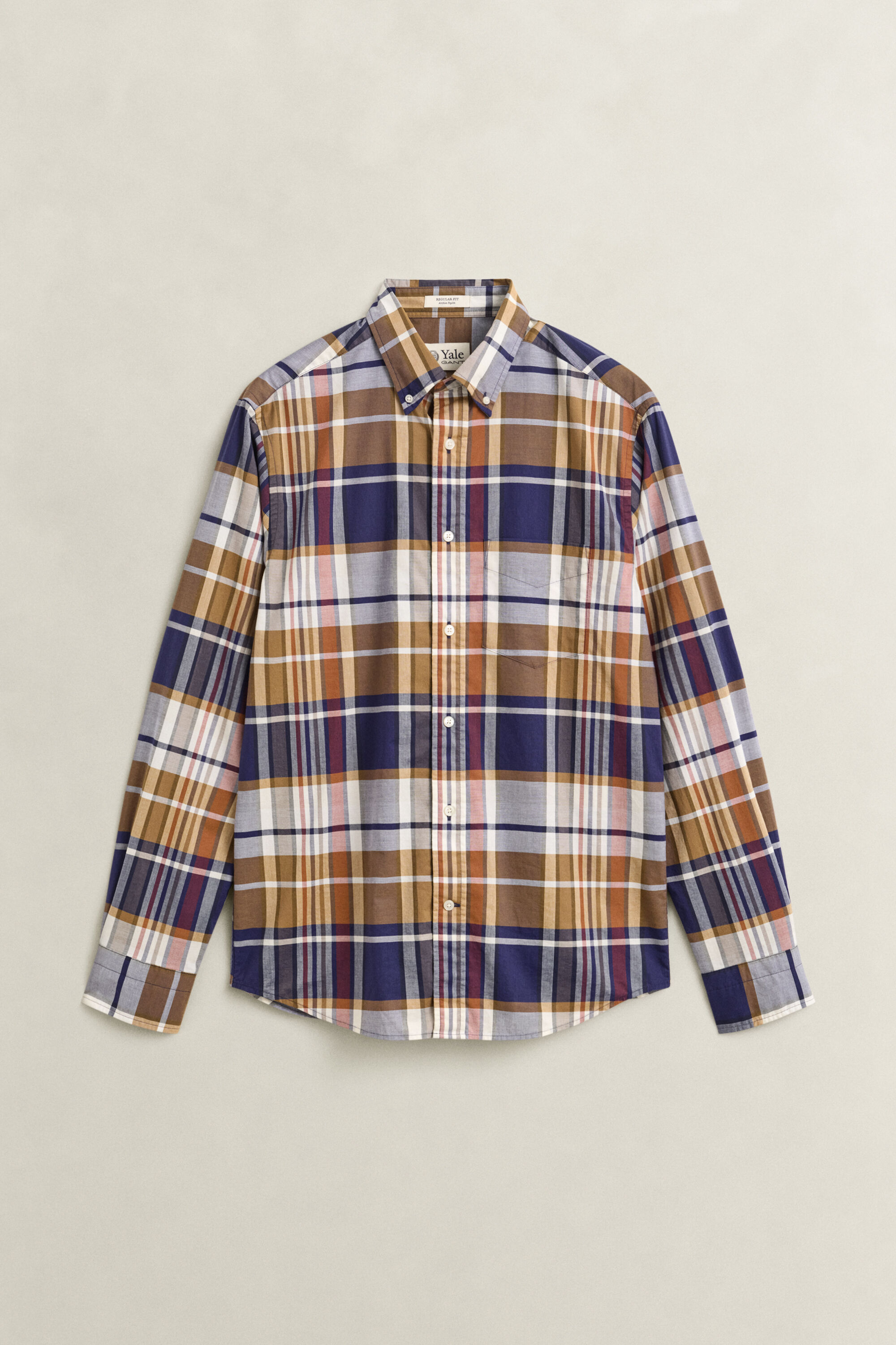 Camisa de popelina com padrão de xadrez Gant x Yale