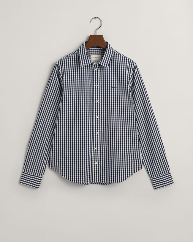 Camisa em popelina gingham regular fit