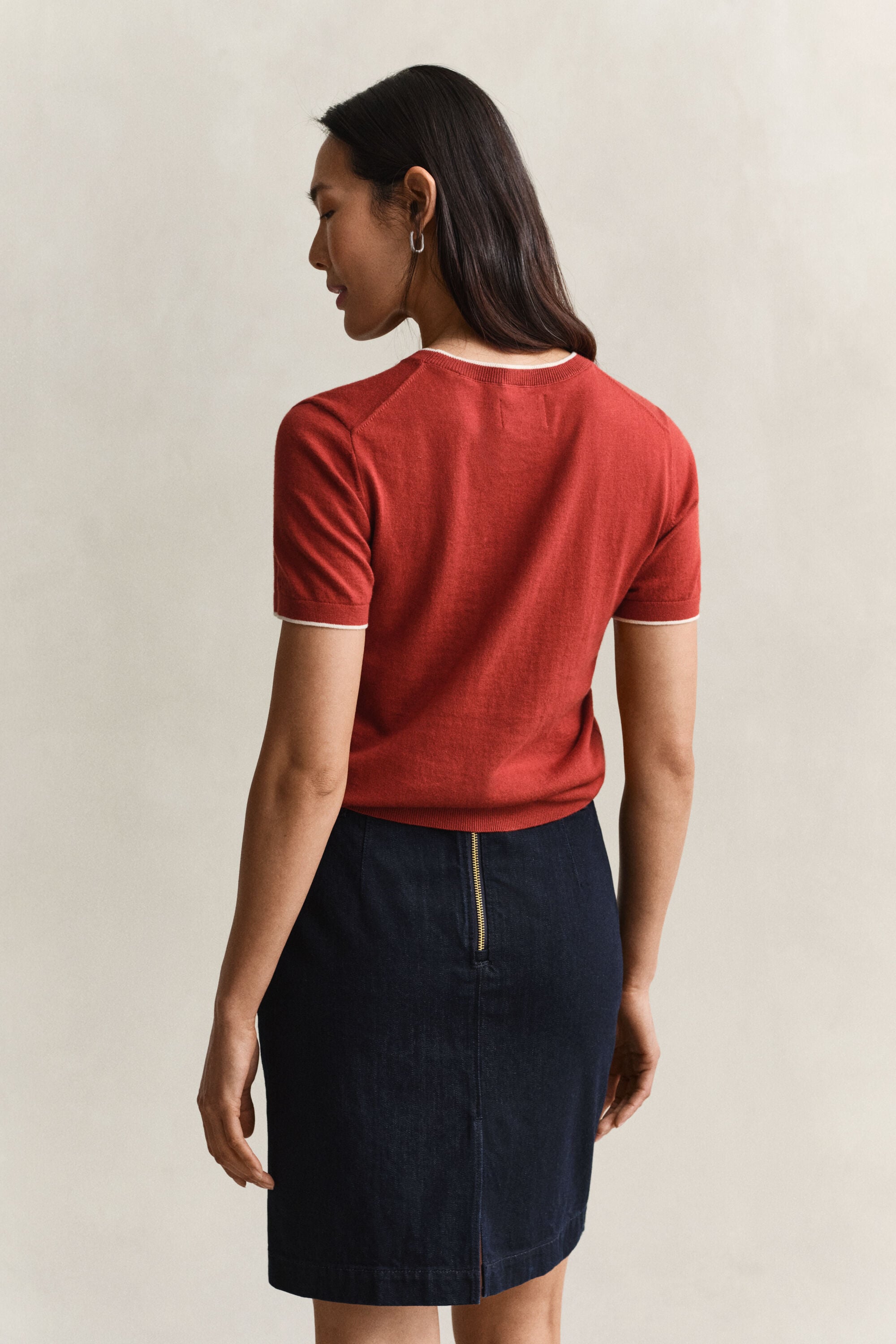 Camisola de malha com manga curta