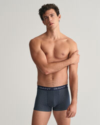 Caixa de presente com pack de três boxers com micropadrão estampado