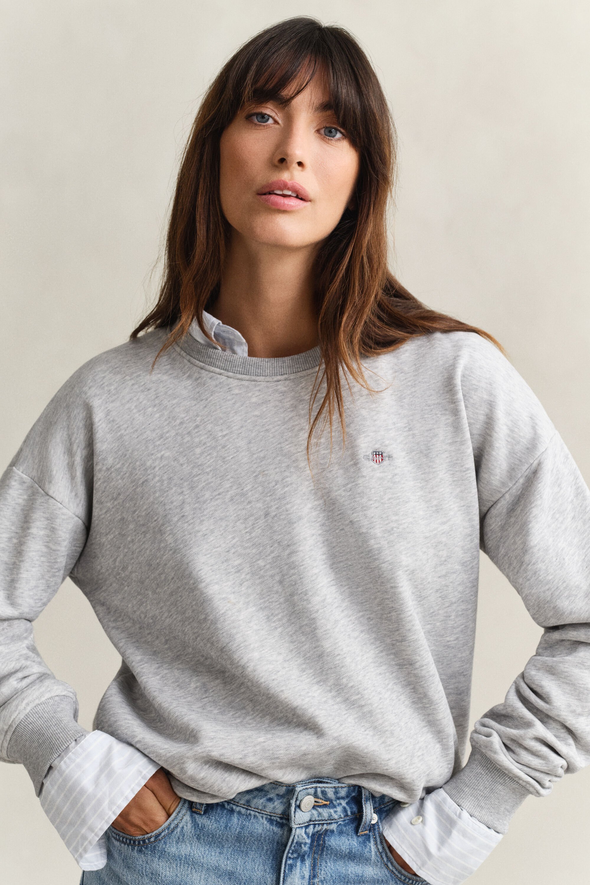 Sweatshirt com decote redondo Shield