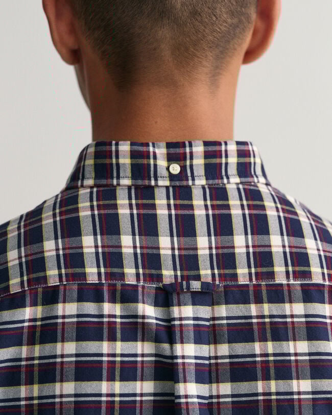 Camisa Oxford axadrezada regular fit