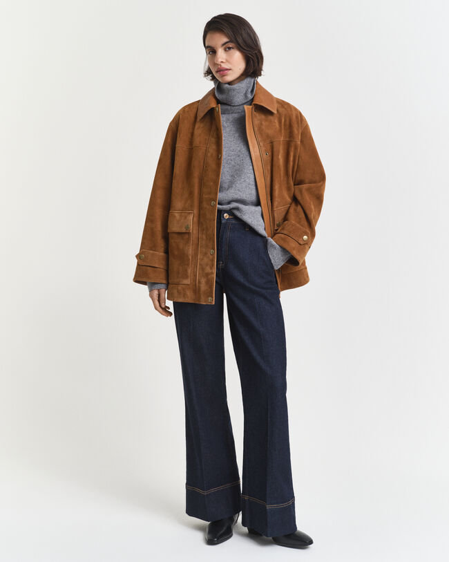 Camisola de malha em mistura de lã e caxemira suave com gola alta