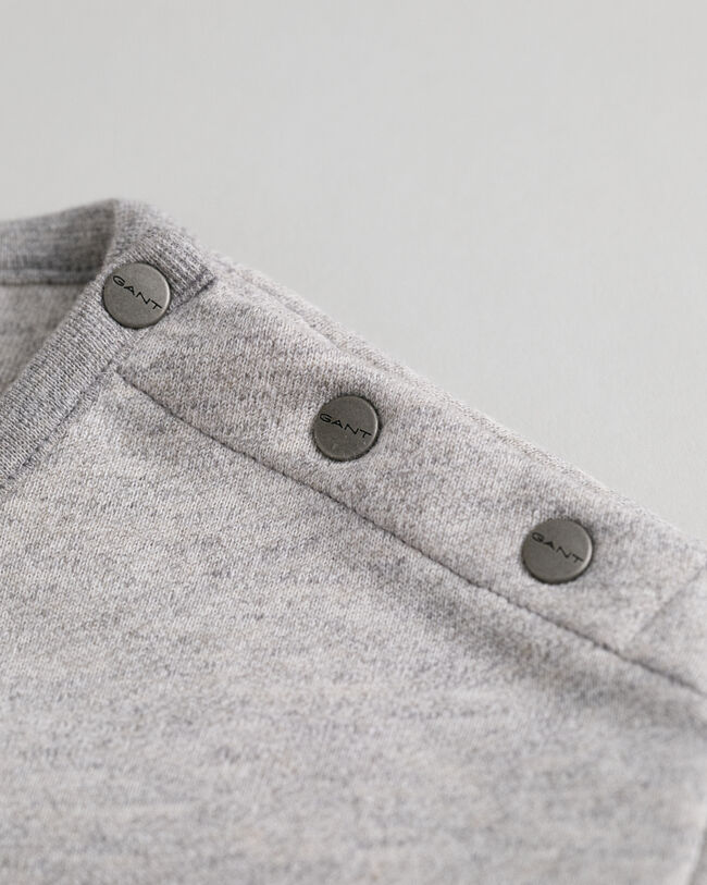 Sweatshirt com decote redondo e bloco de cor