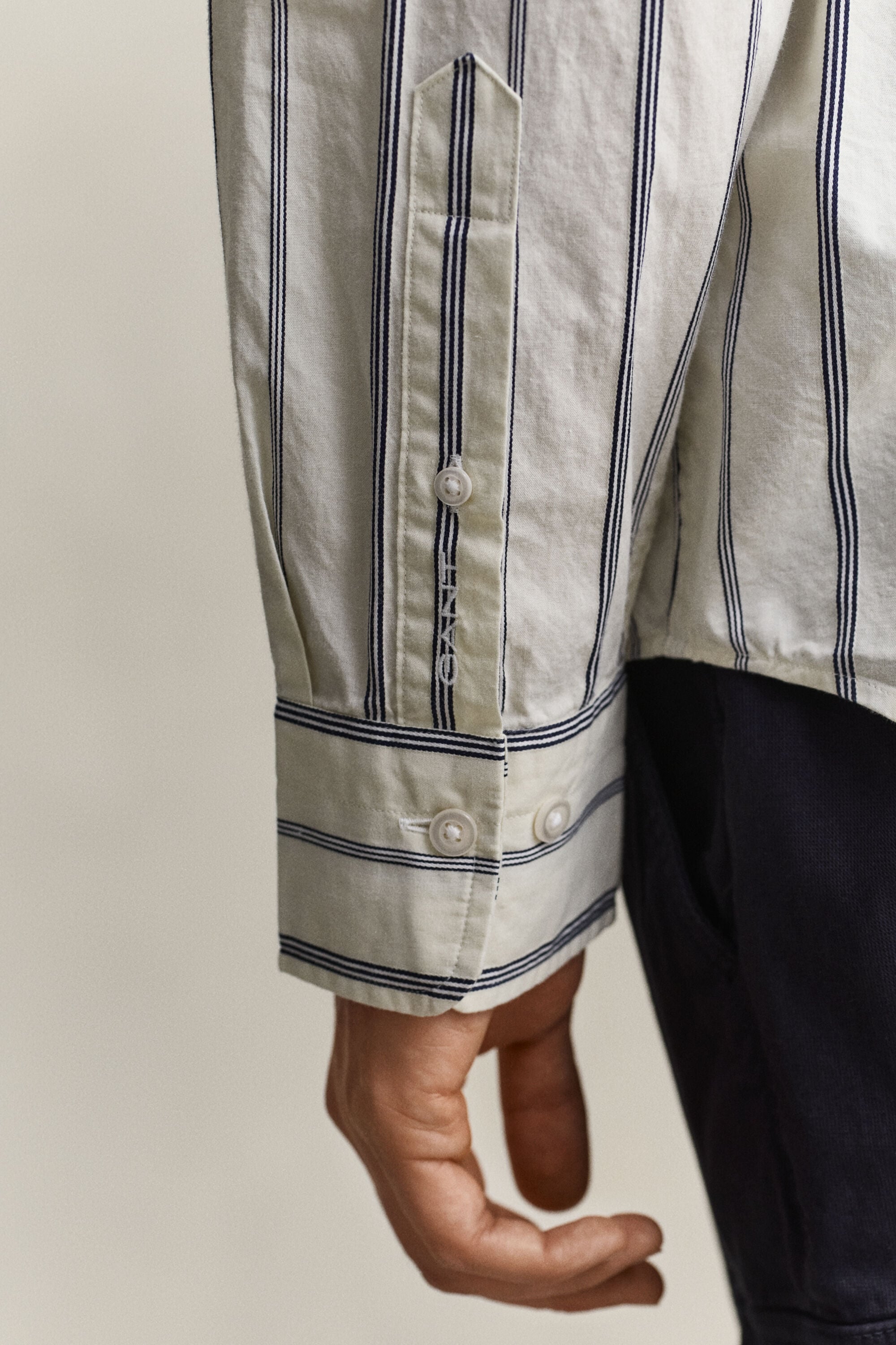 Camisa às riscas Dobby relaxed fit
