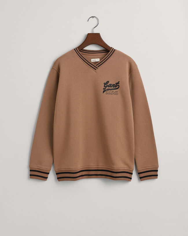 Sweatshirt com decote em V GANT USA Teen Girls
